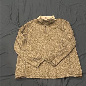 Eddie Bauer Men's Gray Heather Zip-Up Sweater